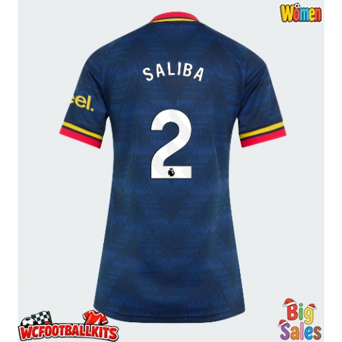 Arsenal William Saliba #2 Replica Away Stadium Shirt for Women 2026-27 Short Sleeve